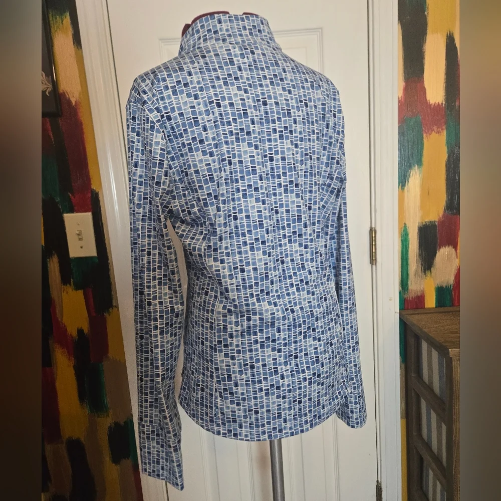 Tommy Bahama Blue 3/4 Zip Everyday Active Activewear Jacket Medium - Picture 3 of 10